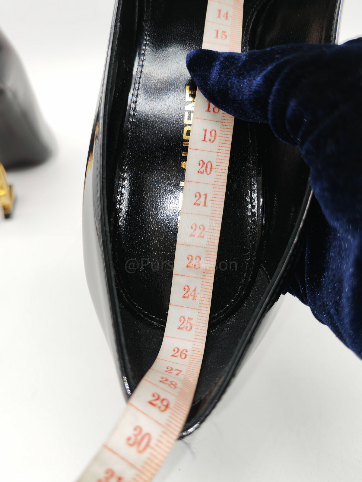 Yves Saint Laurent Opyum Pointed-Toe Pump in Black Patent Leather Size 36.5 EU (25 cm) | Purse Maison Luxury Bags Shop