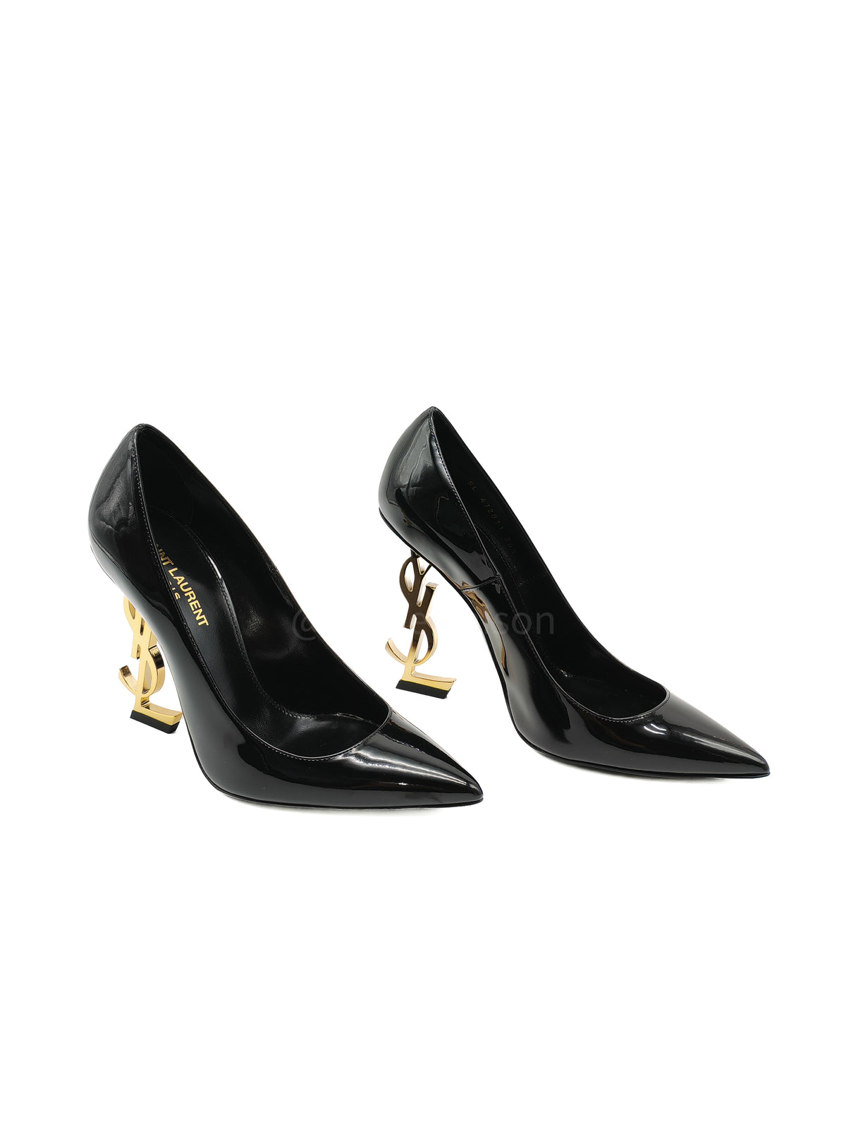 Yves Saint Laurent Opyum Pointed-Toe Pump in Black Patent Leather Size 36.5 EU (25 cm) | Purse Maison Luxury Bags Shop