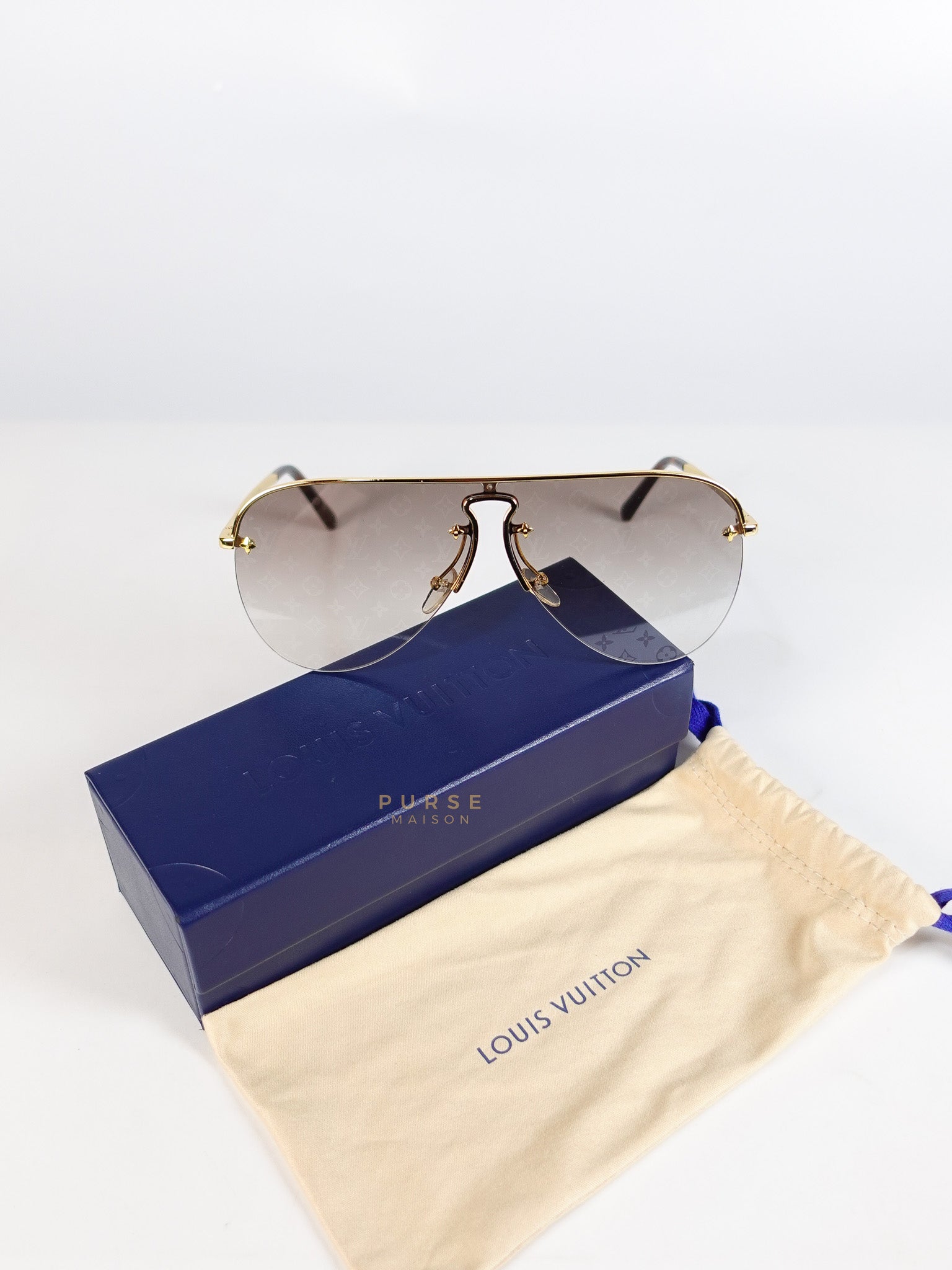 Z1469U Gradient Aviator Gold Frame Sunglasses | Purse Maison Luxury Bags Shop