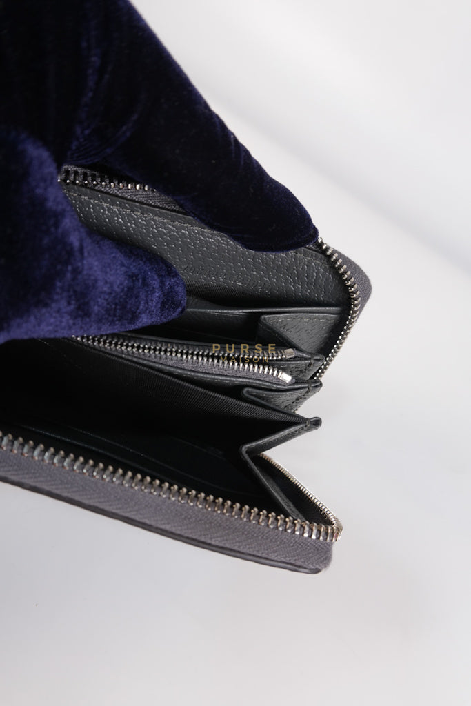 Zip Around Long Wallet in Gray & Black GG Supreme Canvas | Purse Maison Luxury Bags Shop