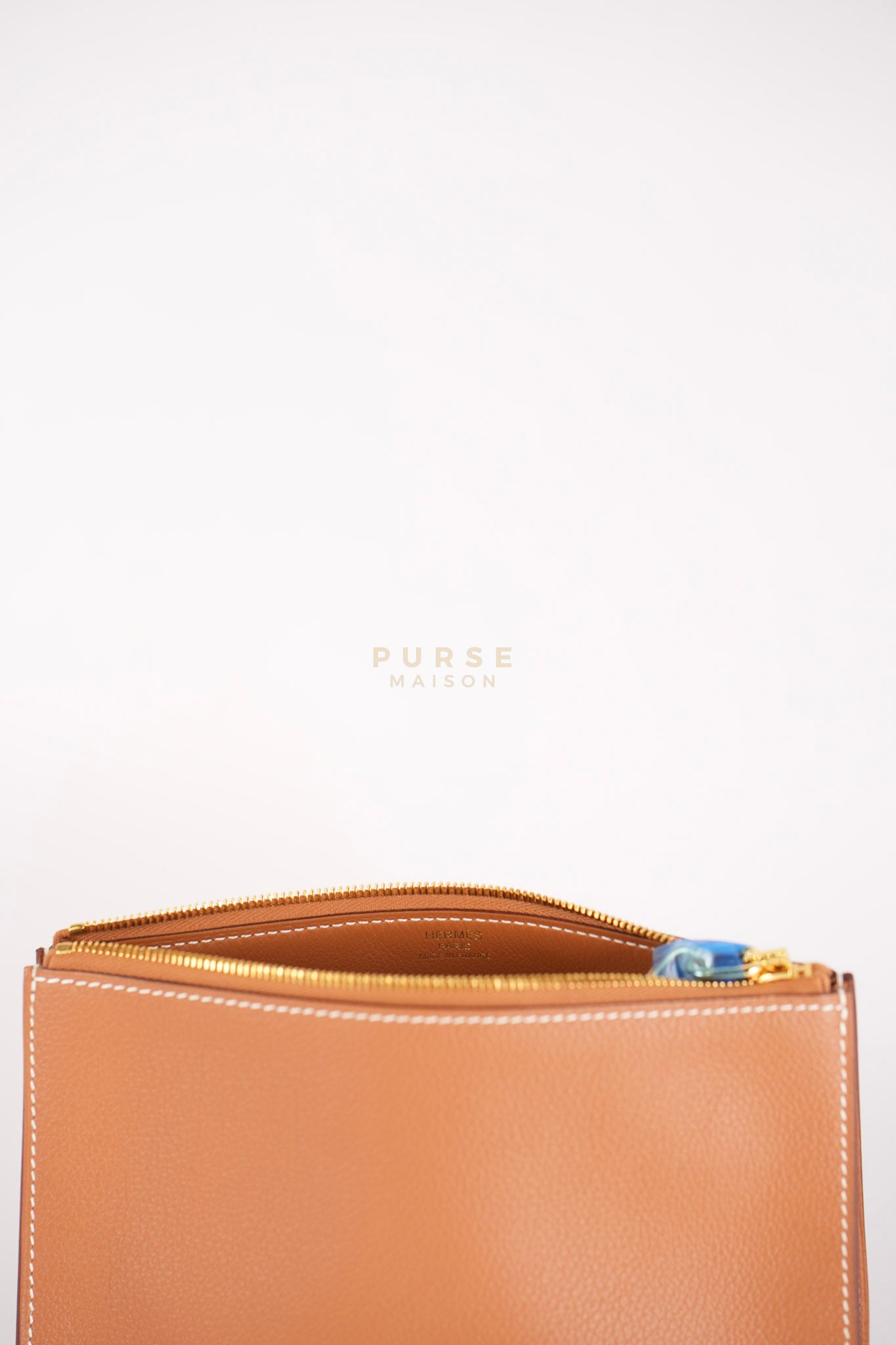 Zipengo Gold PM in Evercolor Leather and Gold Hardware Stamp K (2025) | Purse Maison Luxury Bags Shop