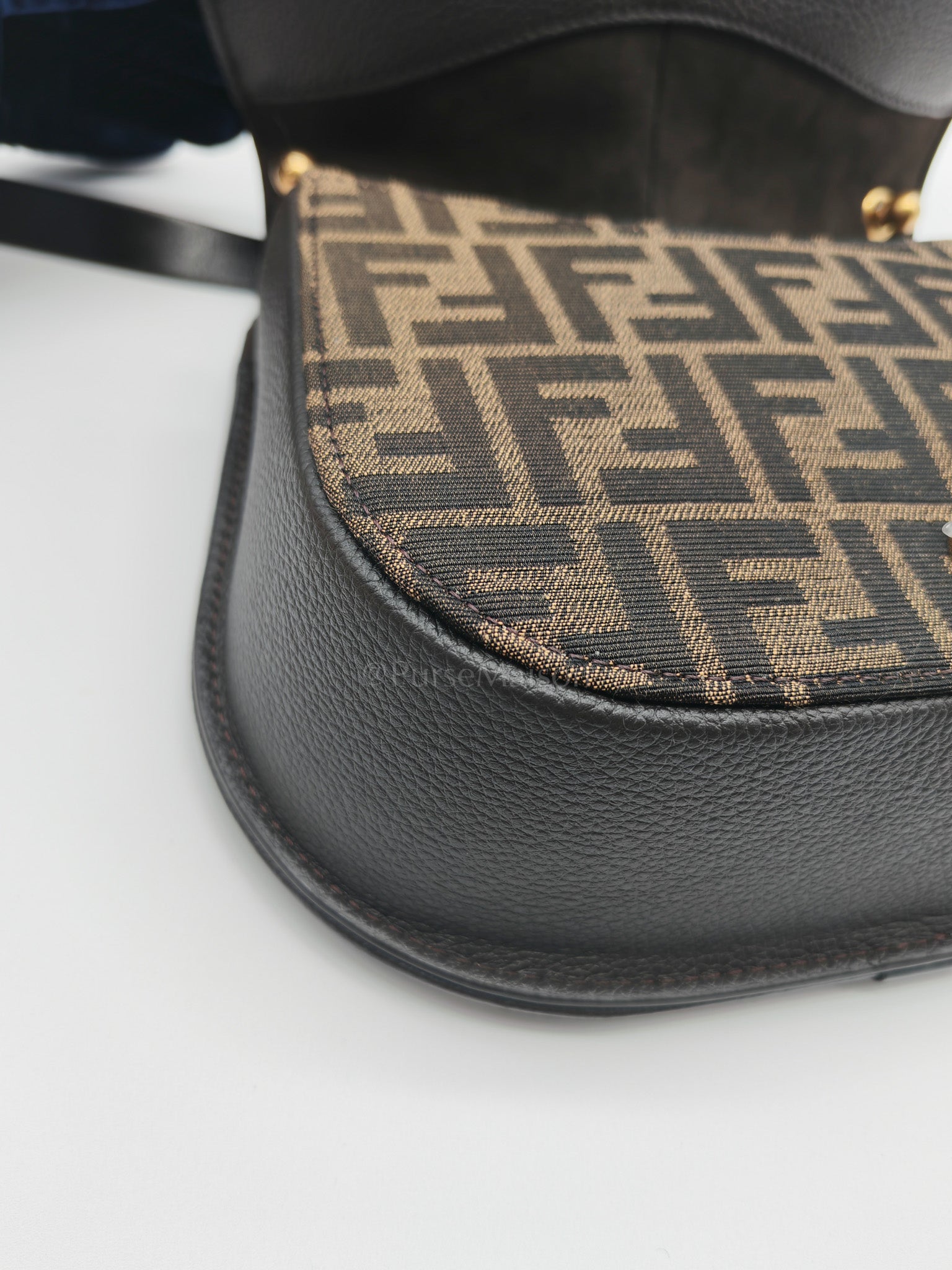 Zucca Medium C'mon Jacquard FF Canvas & Leather Trim Shoulder Bag | Purse Maison Luxury Bags Shop