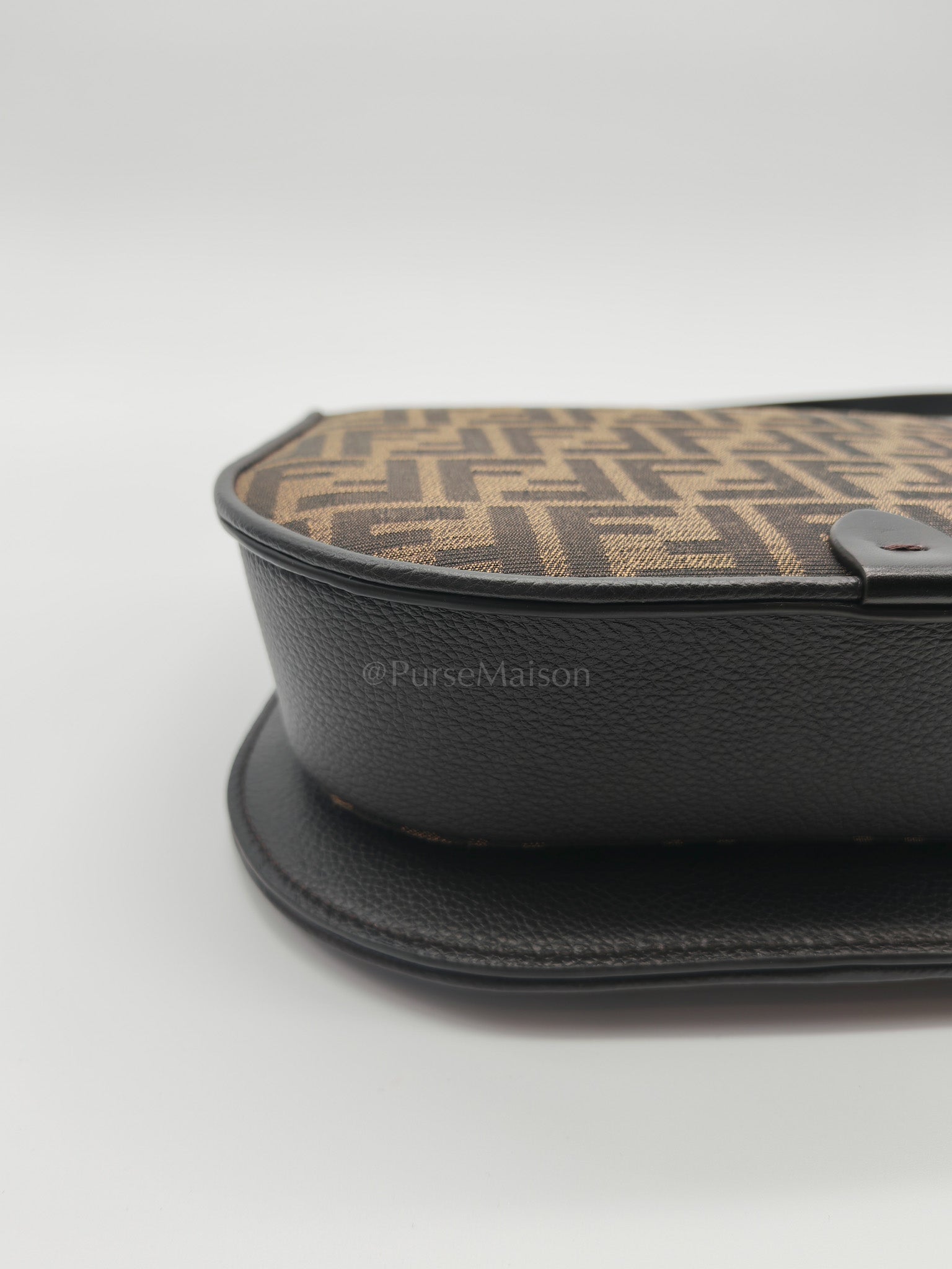 Zucca Medium C'mon Jacquard FF Canvas & Leather Trim Shoulder Bag | Purse Maison Luxury Bags Shop