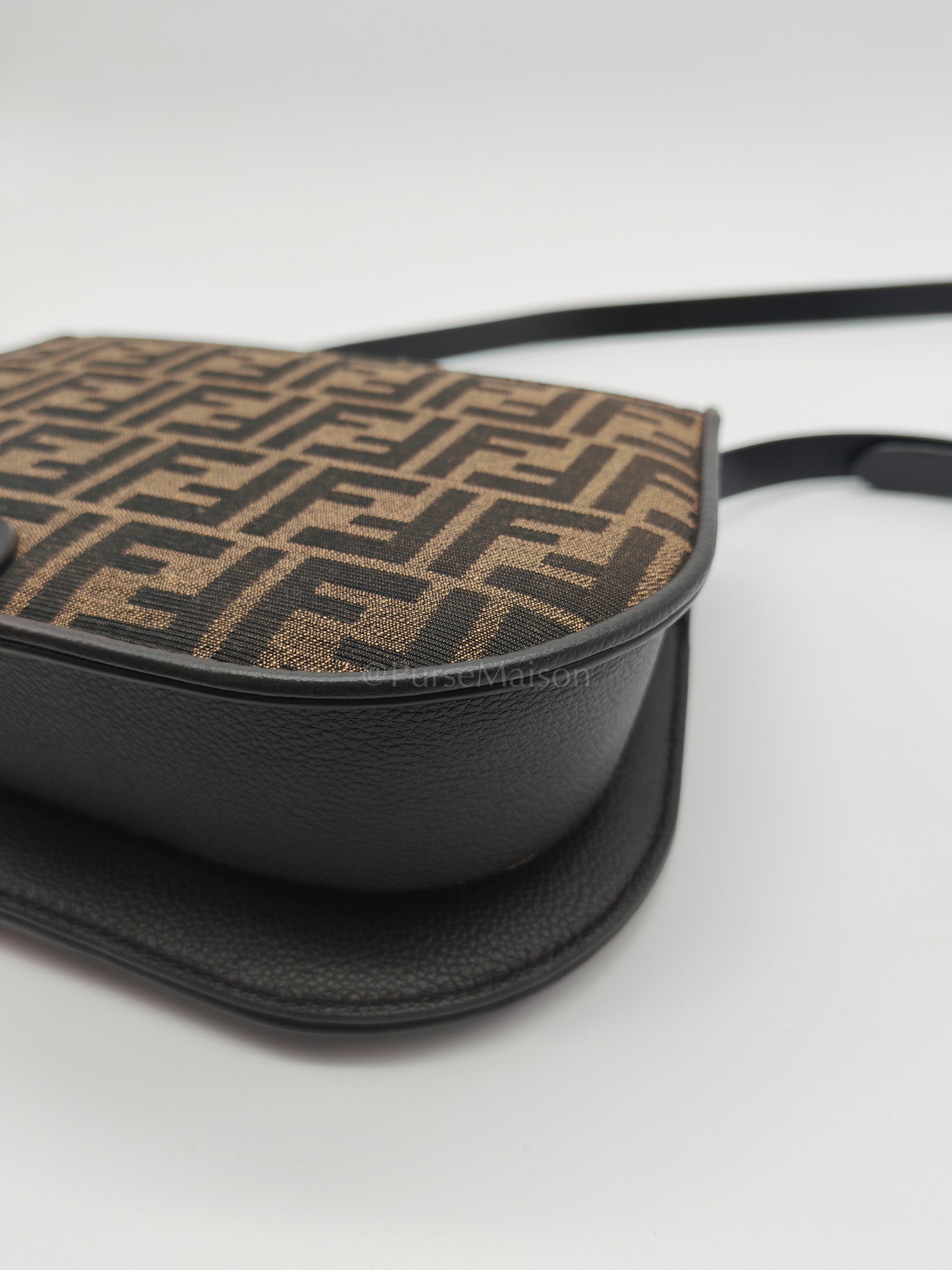 Zucca Medium C'mon Jacquard FF Canvas & Leather Trim Shoulder Bag | Purse Maison Luxury Bags Shop