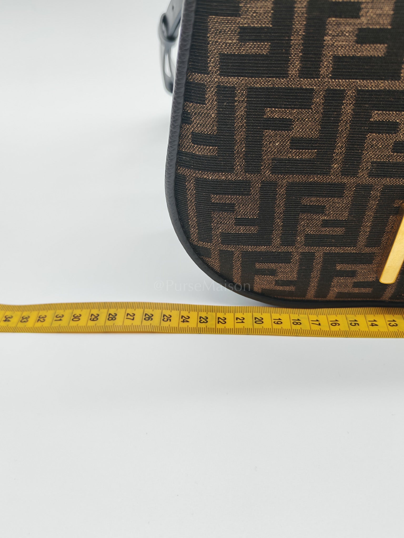 Zucca Medium C'mon Jacquard FF Canvas & Leather Trim Shoulder Bag | Purse Maison Luxury Bags Shop