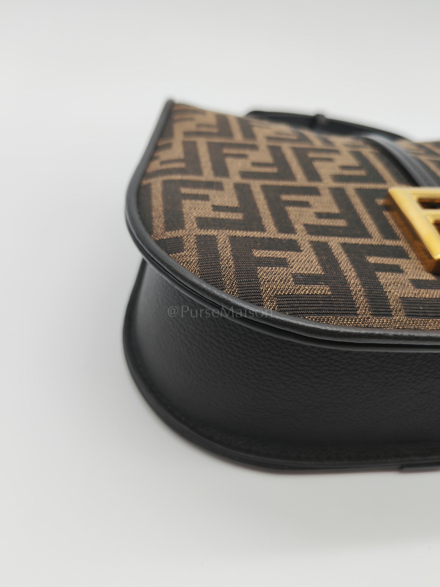 Zucca Medium C'mon Jacquard FF Canvas & Leather Trim Shoulder Bag | Purse Maison Luxury Bags Shop