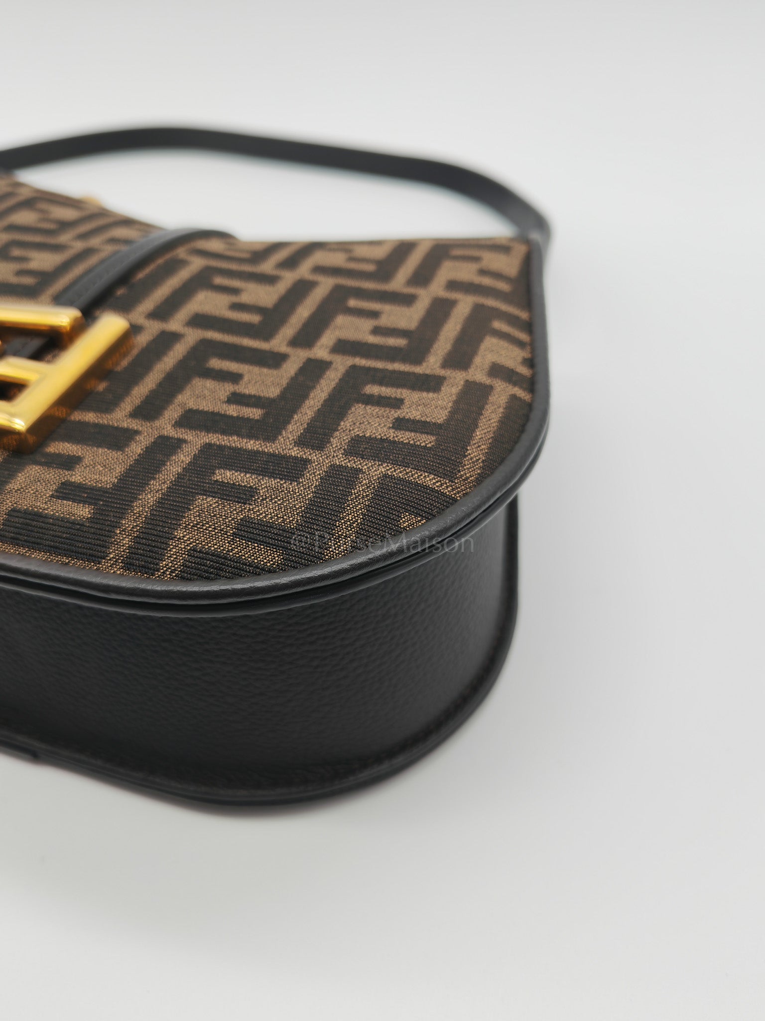 Zucca Medium C'mon Jacquard FF Canvas & Leather Trim Shoulder Bag | Purse Maison Luxury Bags Shop