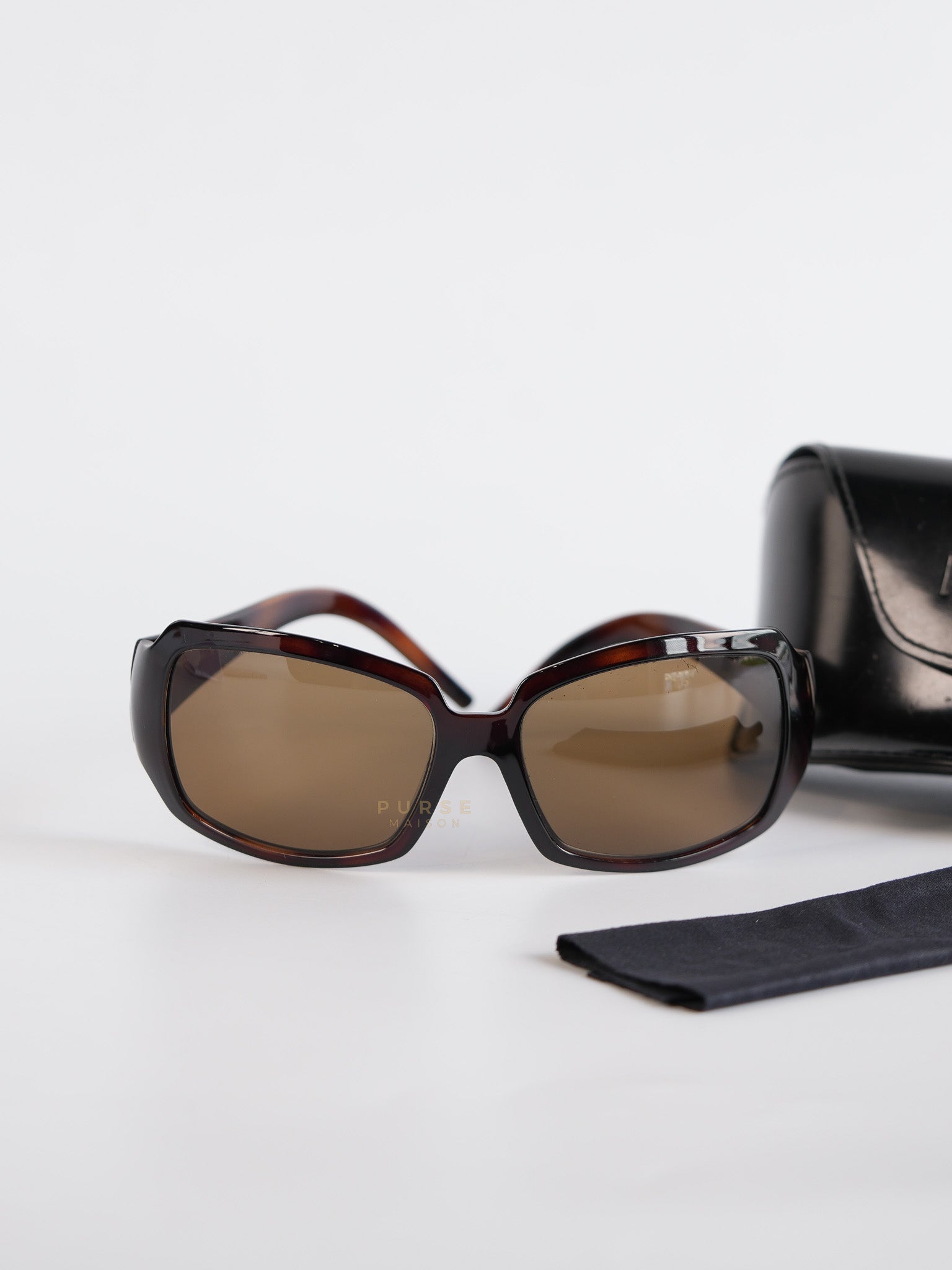 Zucca Pattern Sunglasses In Brown | Purse Maison Luxury Bags Shop