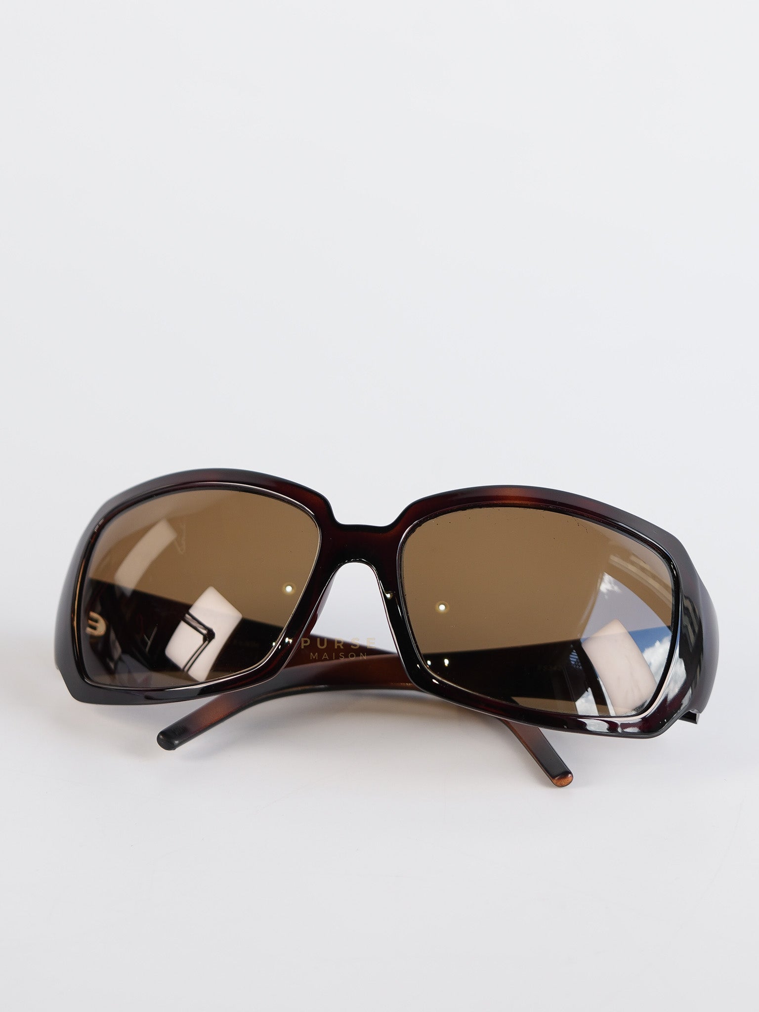 Zucca Pattern Sunglasses In Brown | Purse Maison Luxury Bags Shop
