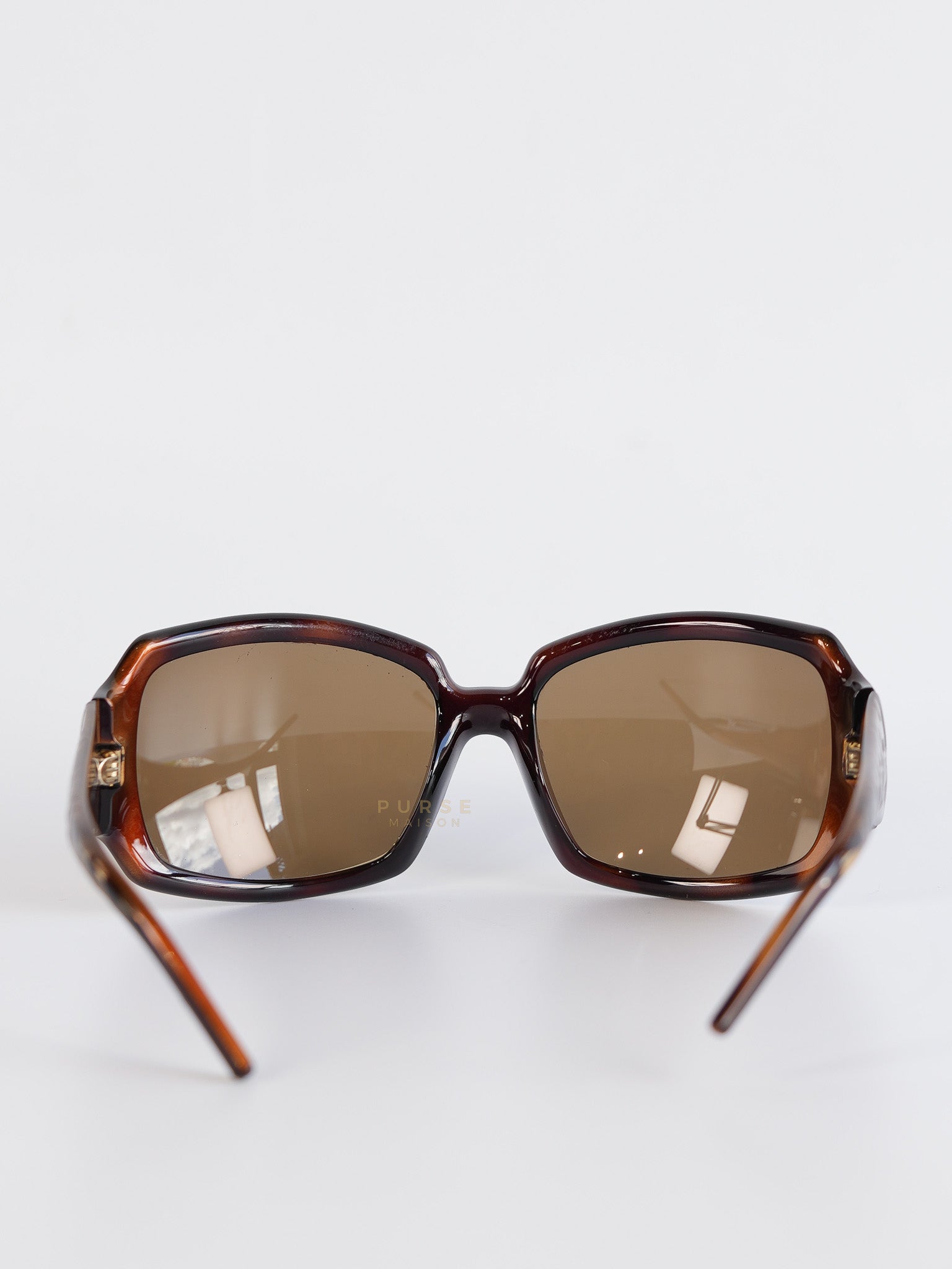 Zucca Pattern Sunglasses In Brown | Purse Maison Luxury Bags Shop