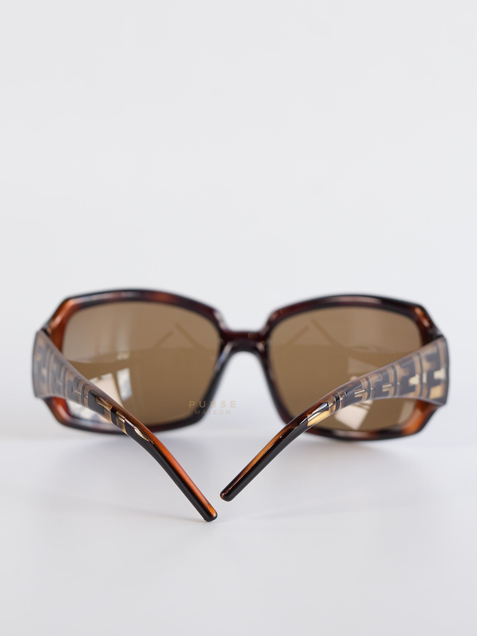 Zucca Pattern Sunglasses In Brown | Purse Maison Luxury Bags Shop