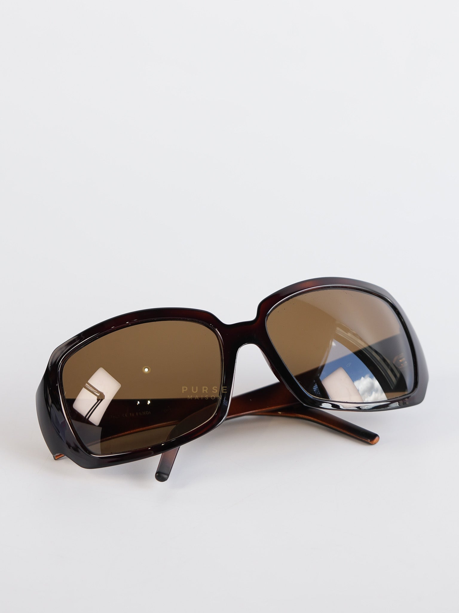 Zucca Pattern Sunglasses In Brown | Purse Maison Luxury Bags Shop