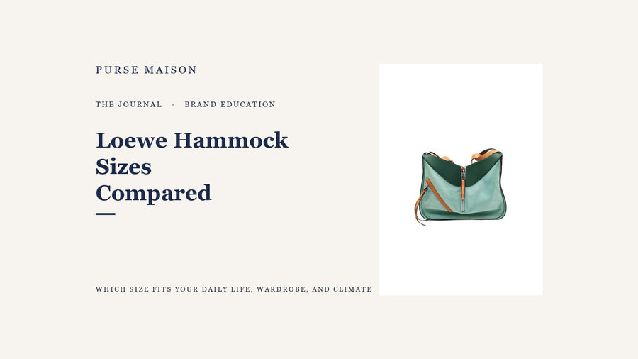 Loewe Hammock sizes compared: Small, Medium, Large, and Nano, Purse Maison Journal