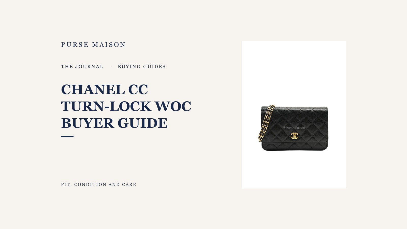 Purse Maison Journal cover for the Chanel CC Turn-Lock Wallet on Chain buyer’s guide