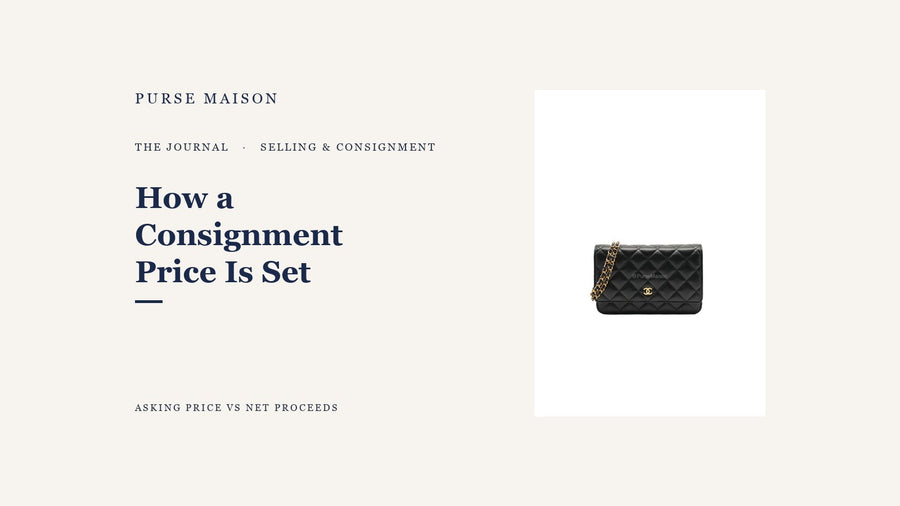 How a Consignment Price Is Set — Purse Maison Journal cover