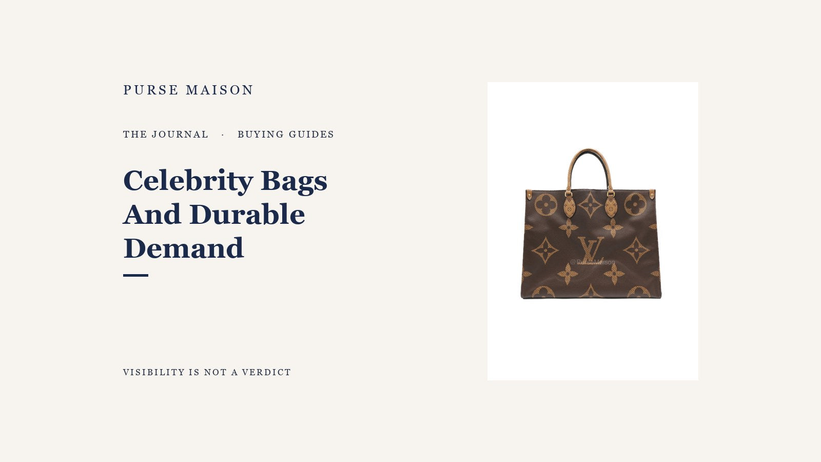 How Celebrity Bags Influence Demand and When Not to Follow the Trend | Purse Maison Journal cover