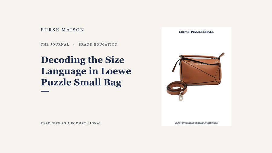 Decoding the Size Language in Loewe Puzzle Small Bag — Purse Maison Journal cover