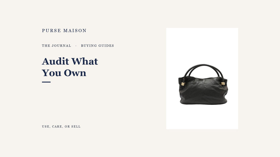 How to Audit What You Own, Use, and May Want to Sell — Purse Maison Journal cover