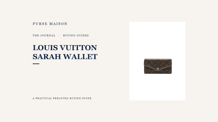 Purse Maison Journal cover featuring a Louis Vuitton Sarah Wallet in Monogram Canvas