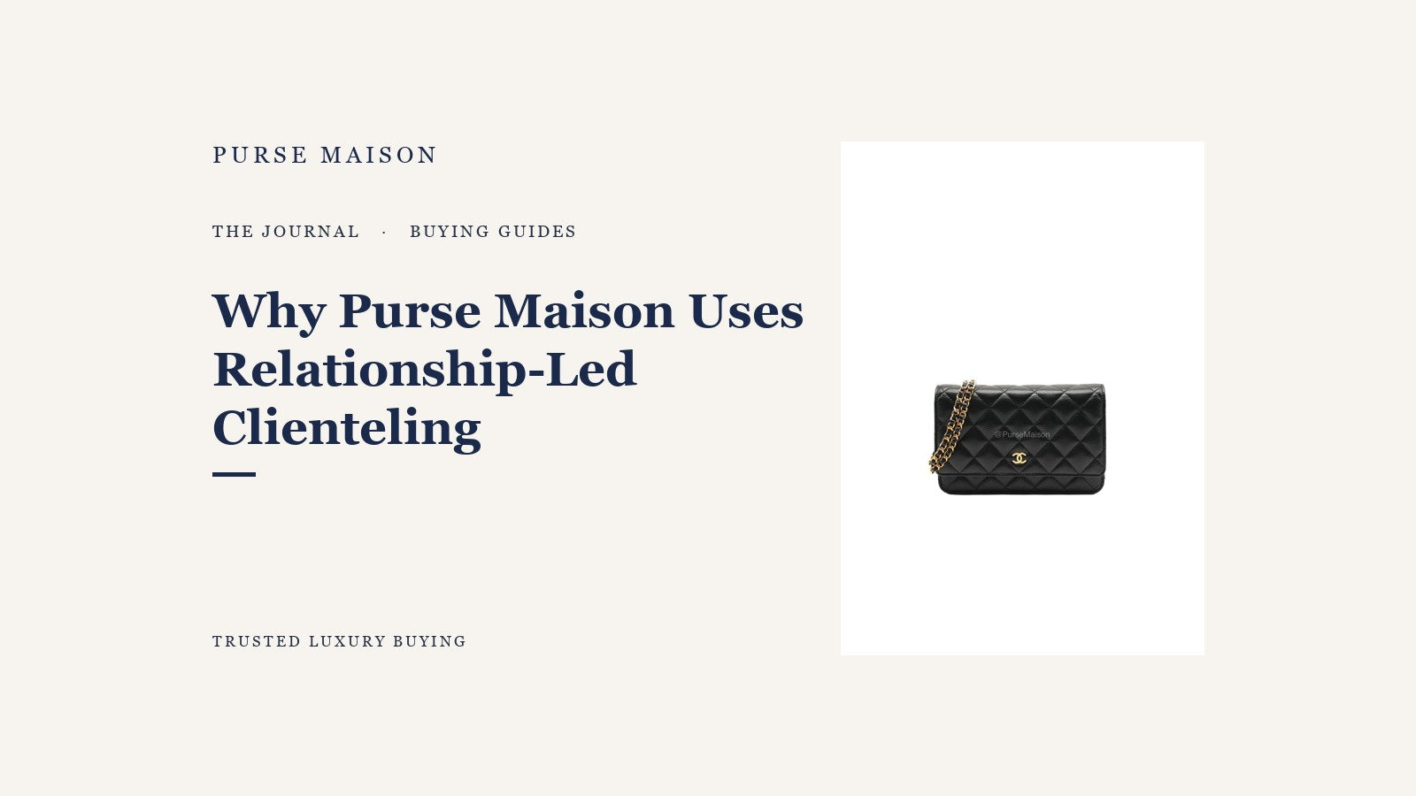 Why Purse Maison Uses Relationship-Led Clienteling — Purse Maison Journal cover