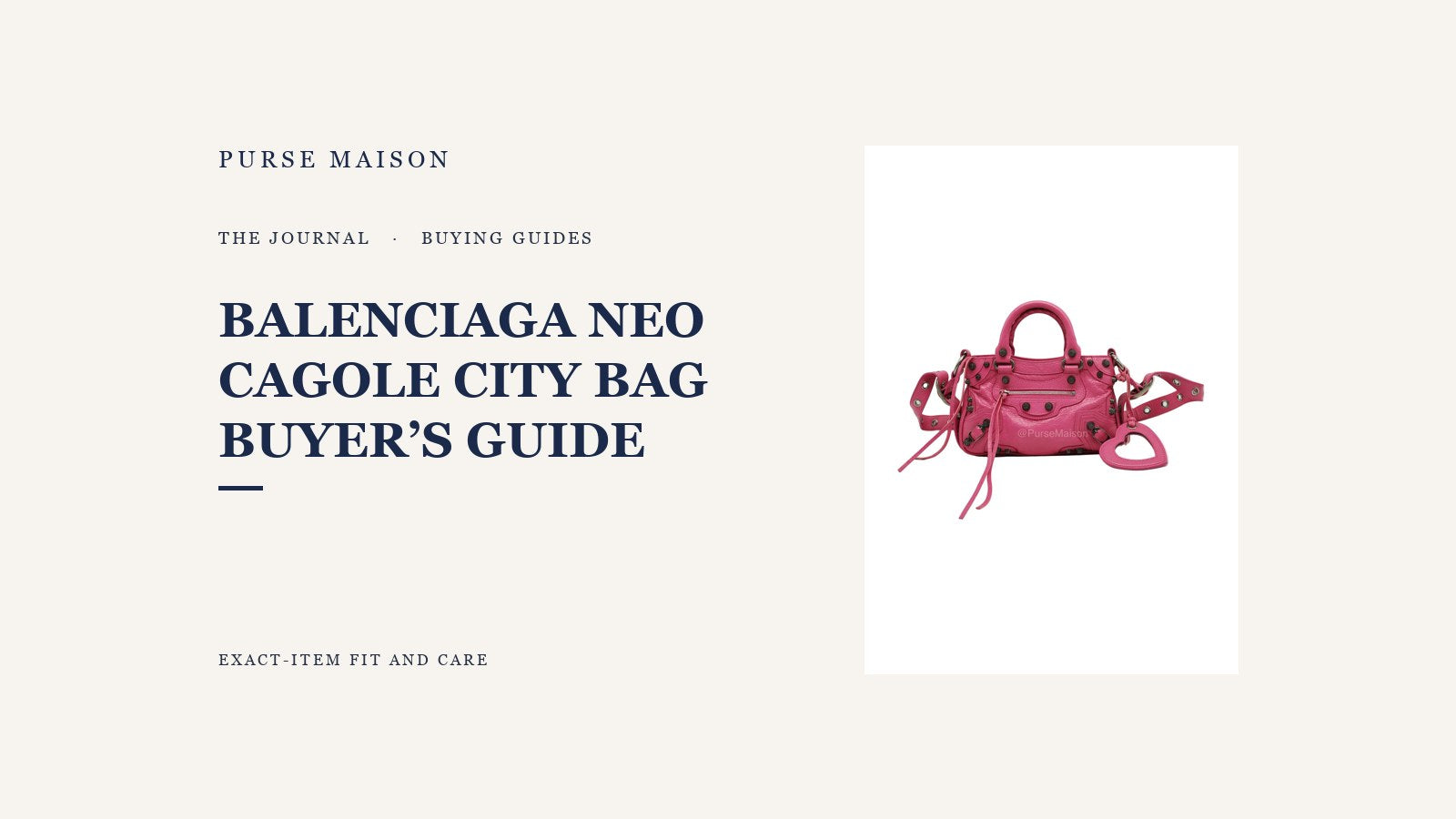 Purse Maison Journal cover showing the exact hot-pink Balenciaga Neo Cagole City Bag