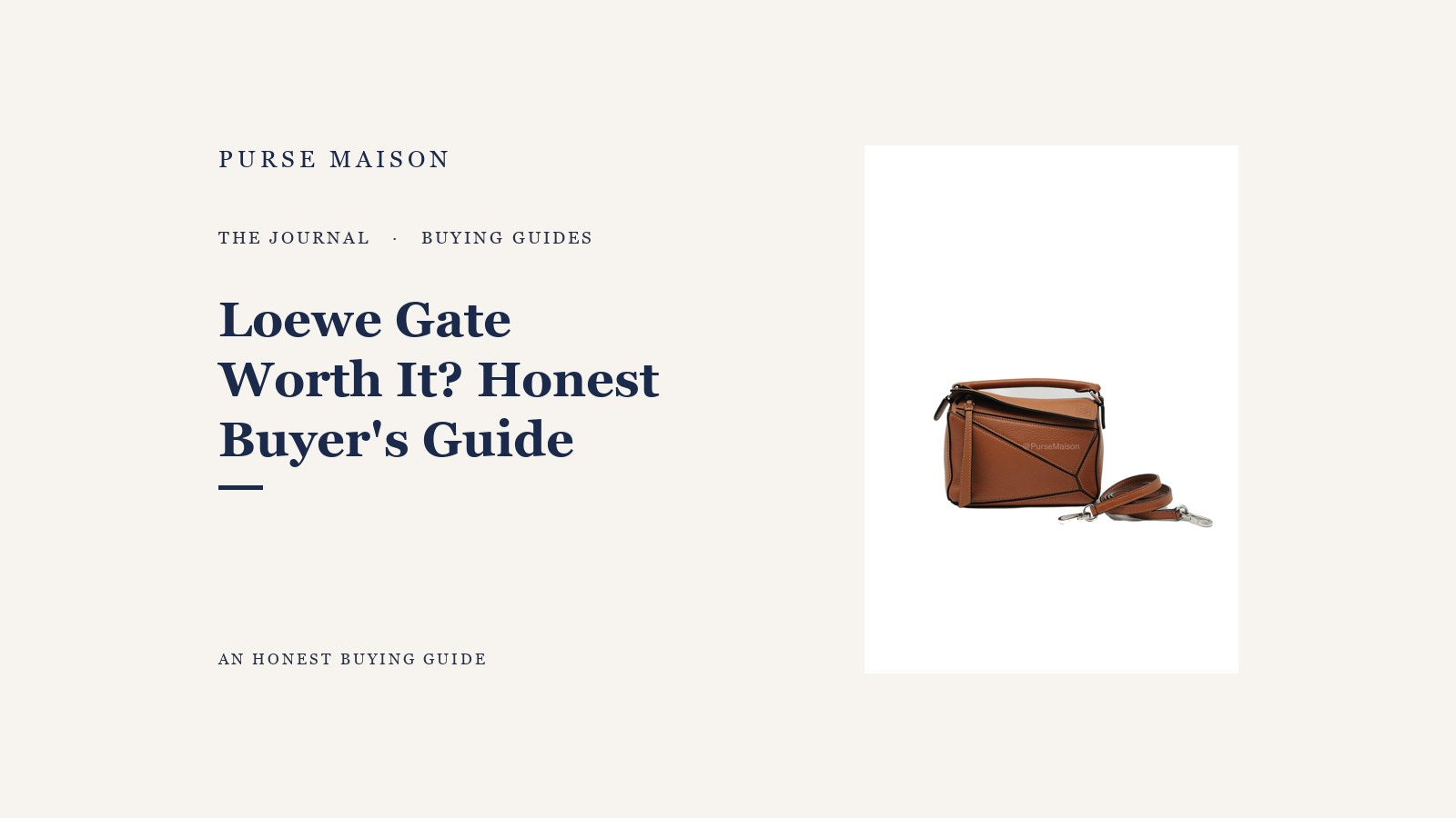 Is the Loewe Gate Worth It? An Honest Buyer's Guide — Purse Maison Journal cover