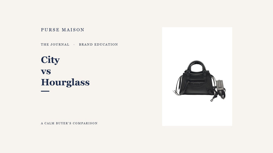 Balenciaga City and Hourglass comparison visual reference