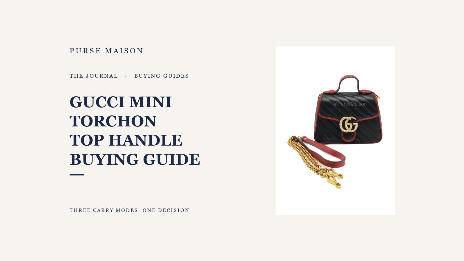 Black and red Gucci Mini Torchon Top Handle bag on a Purse Maison Journal buying-guide cover