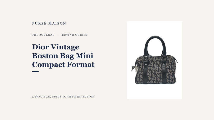 Dior Vintage Boston Bag Mini in Trotter monogram canvas on a Purse Maison Journal cover.