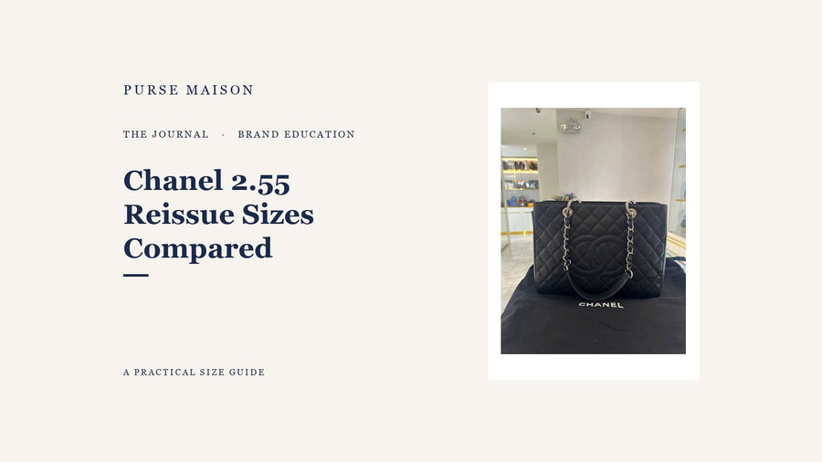 Purse Maison Journal cover for Chanel 2.55 Reissue Sizes Compared: Which One Fits Your Life