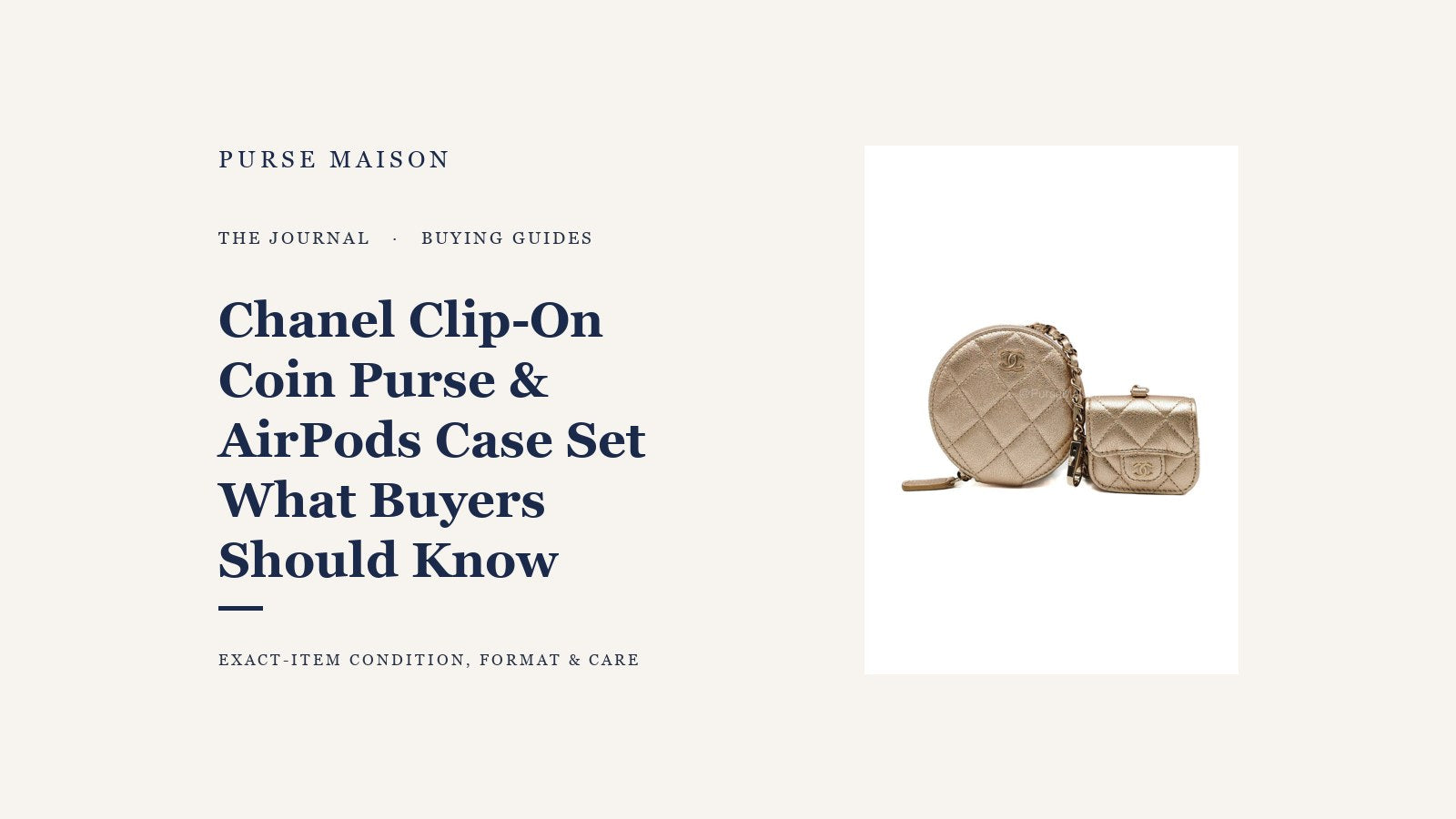 Chanel clip-on coin purse and AirPods case set buying guide
