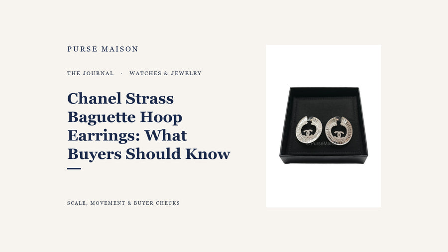 Chanel Strass Baguette Hoop Earrings: What Buyers Should Know — Purse Maison Journal cover
