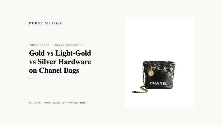 Purse Maison Journal cover: Gold-Tone vs Light-Gold vs Silver Hardware on Chanel Bags