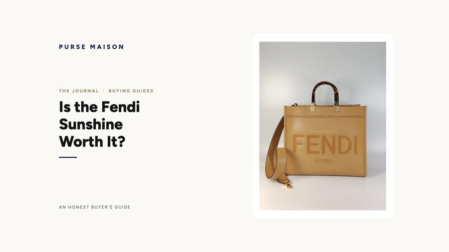 Purse Maison Journal cover: Is the Fendi Sunshine Worth It? featuring a Fendi Sunshine Medium in beige calfskin