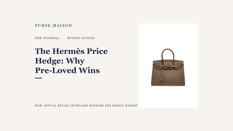 Hermès Birkin 30 in Etoupe Epsom on Purse Maison Journal editorial cover