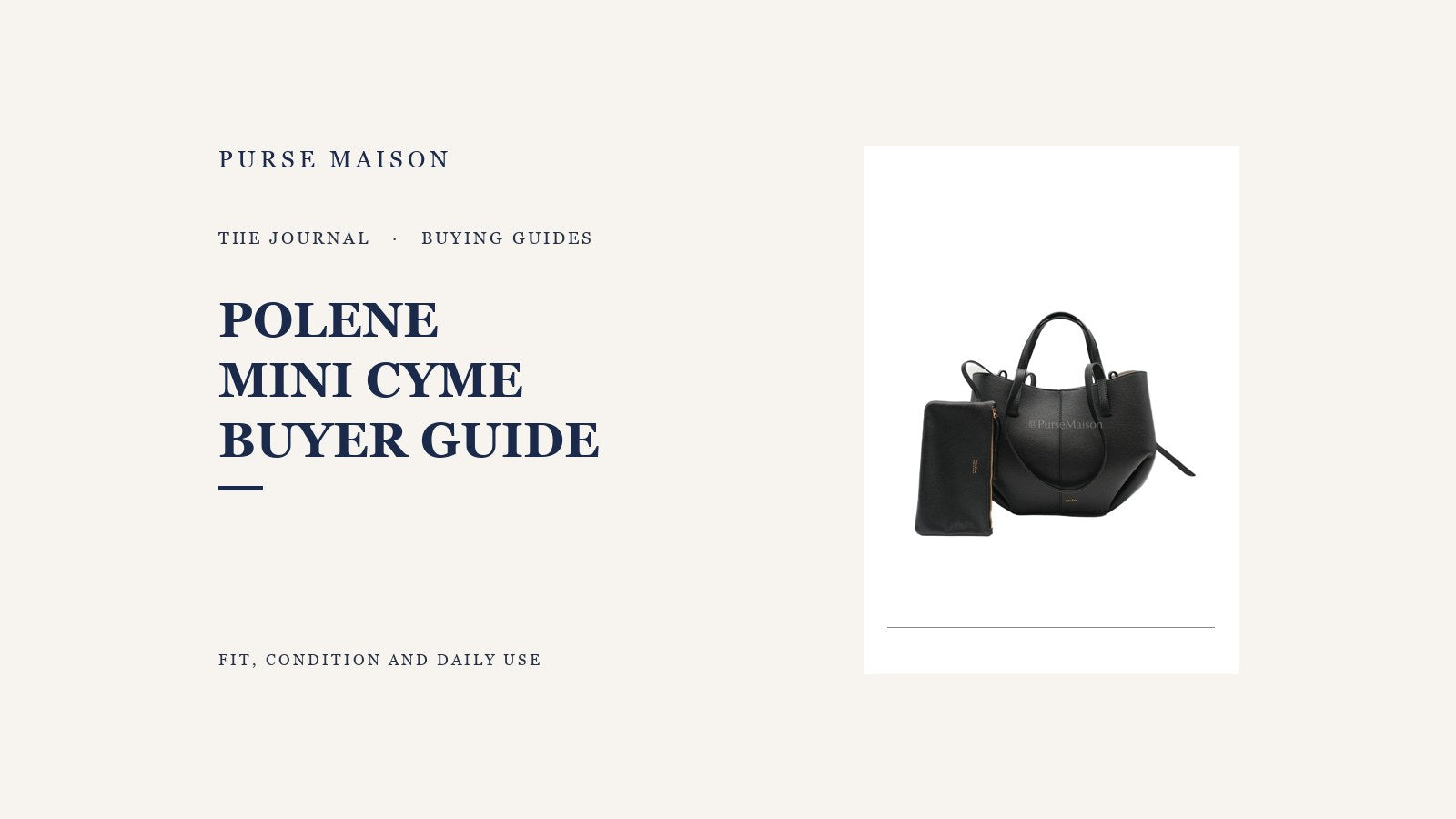 Purse Maison Journal cover for Polene Mini Cyme: What Buyers Should Know