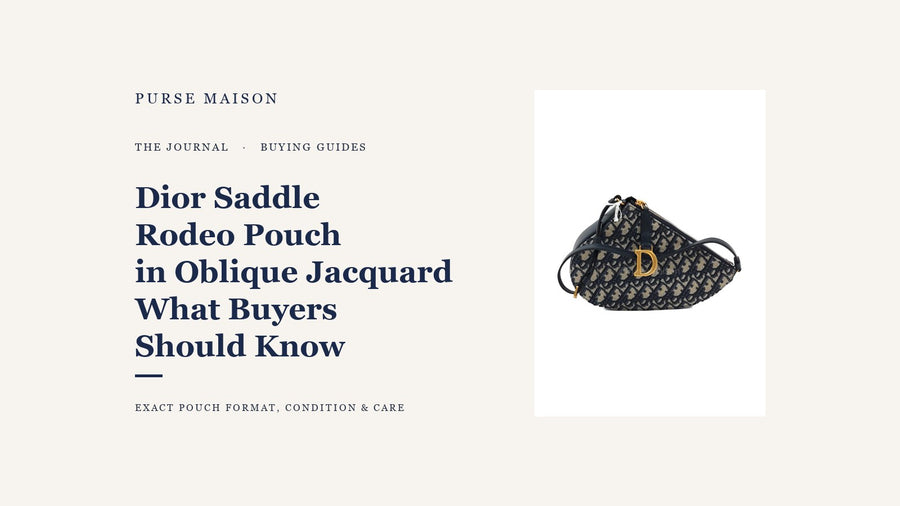 Dior Saddle Rodeo Pouch in blue Oblique jacquard buying guide
