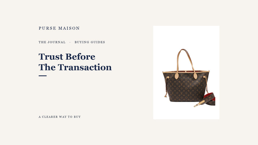 Purse Maison trust before transaction editorial cover
