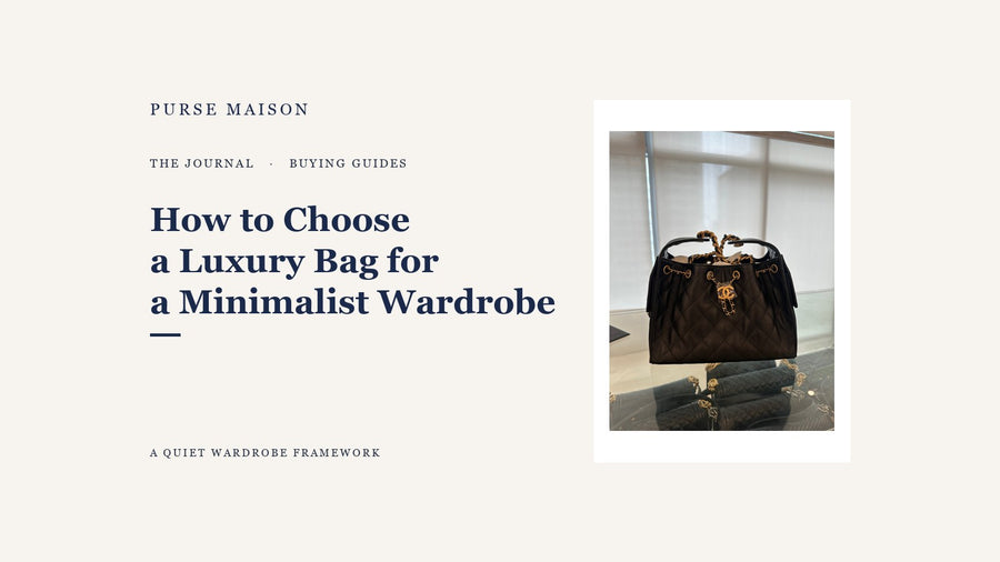 How to Choose a Luxury Bag for a Minimalist Wardrobe — Purse Maison Journal cover