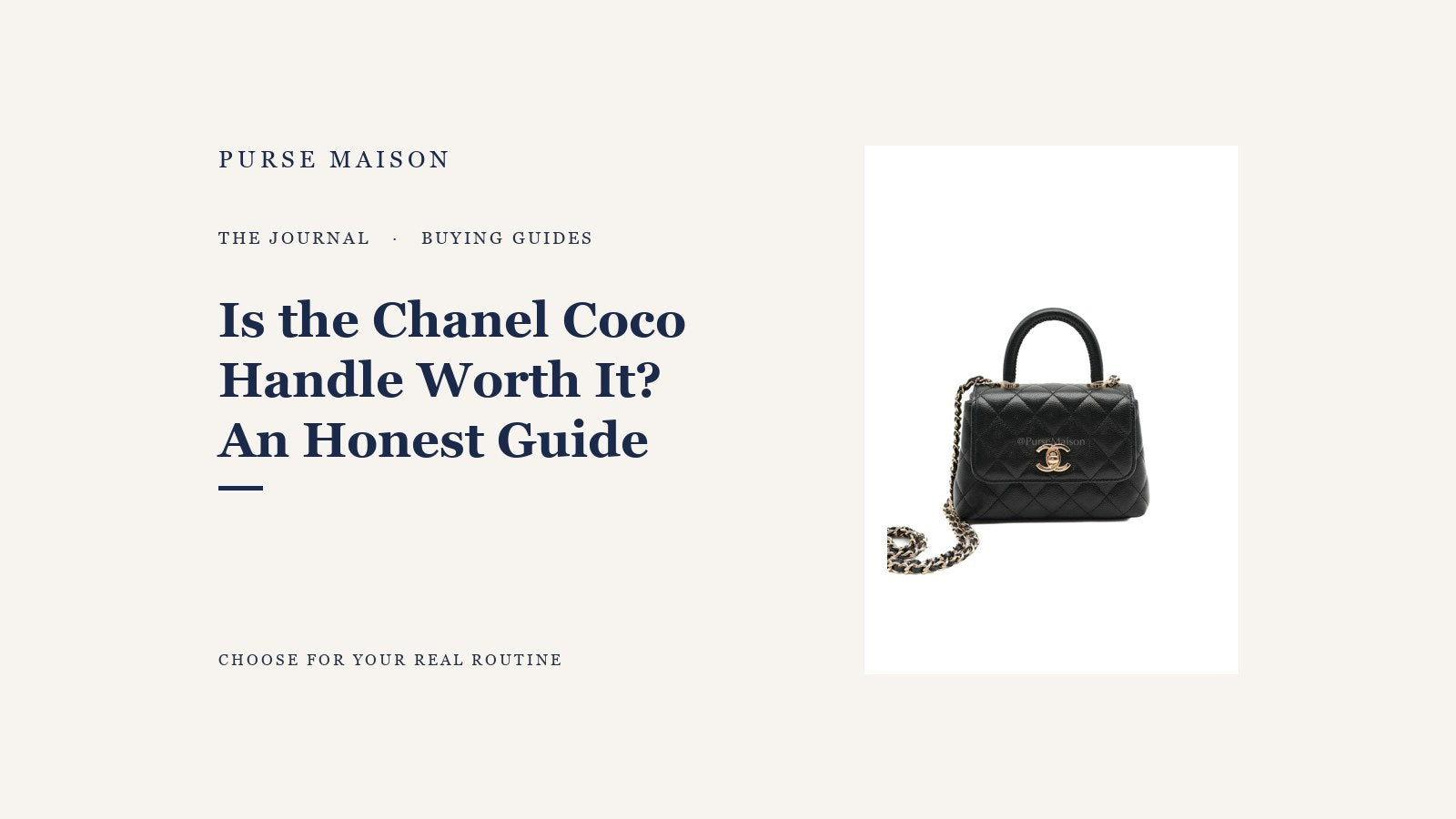 Is the Chanel Coco Handle Worth It? An Honest Buyer's Guide — Purse Maison Journal cover