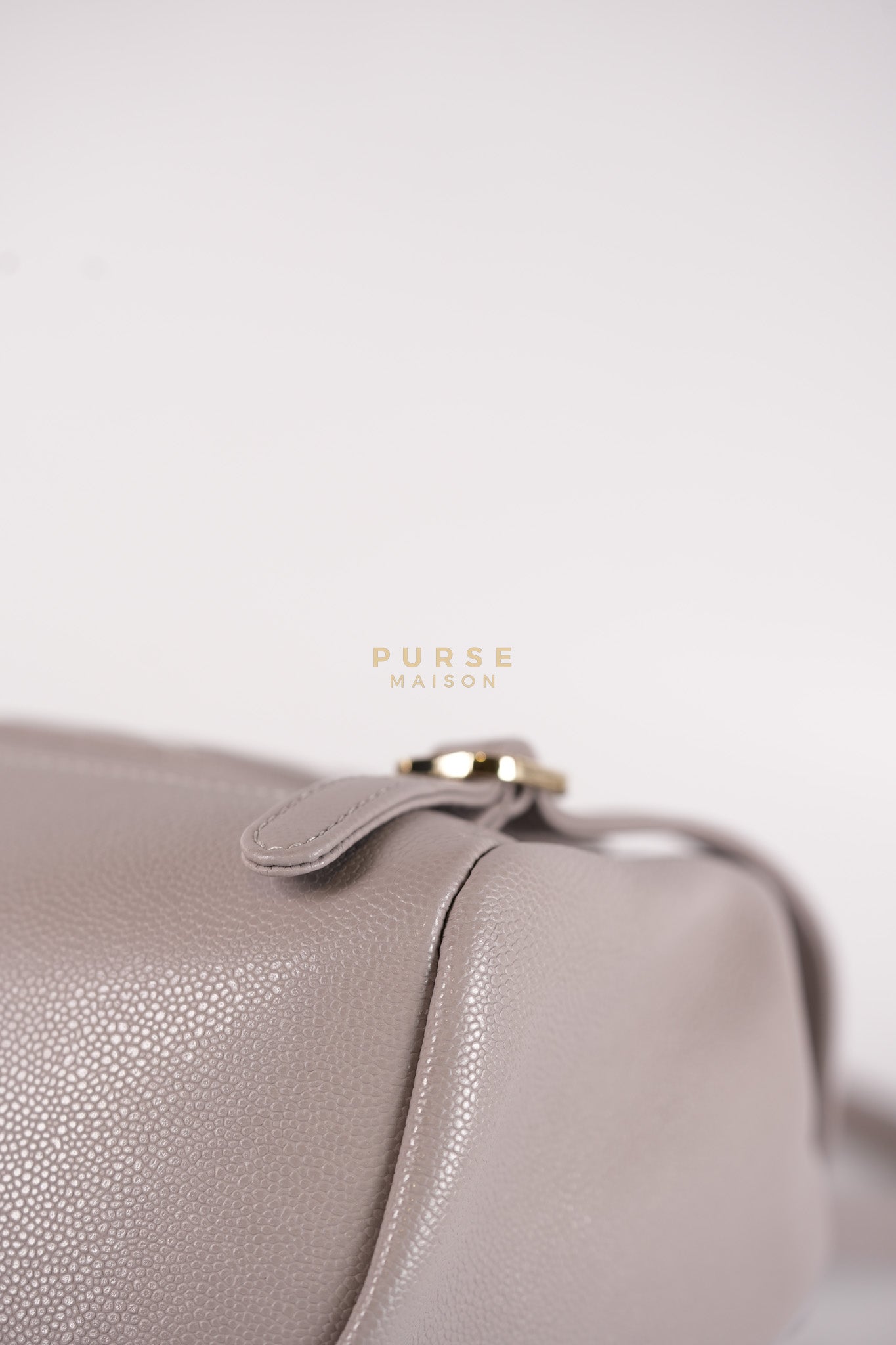 Business Affinity Backpack Gray Caviar Calfskin Leather (Microchip)