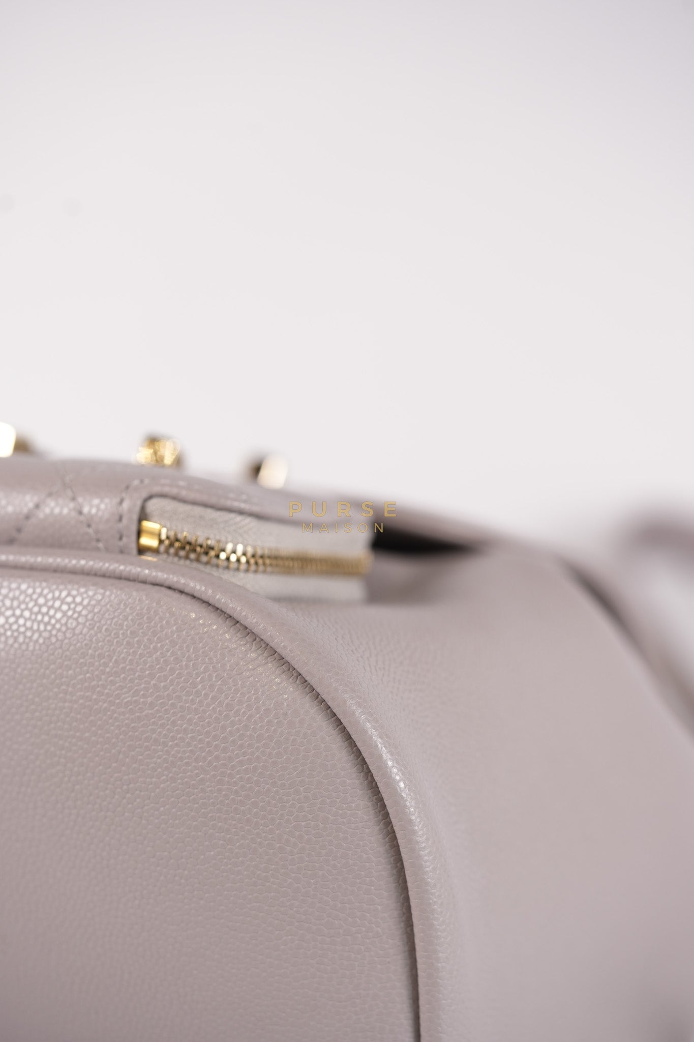 Business Affinity Backpack Gray Caviar Calfskin Leather (Microchip)