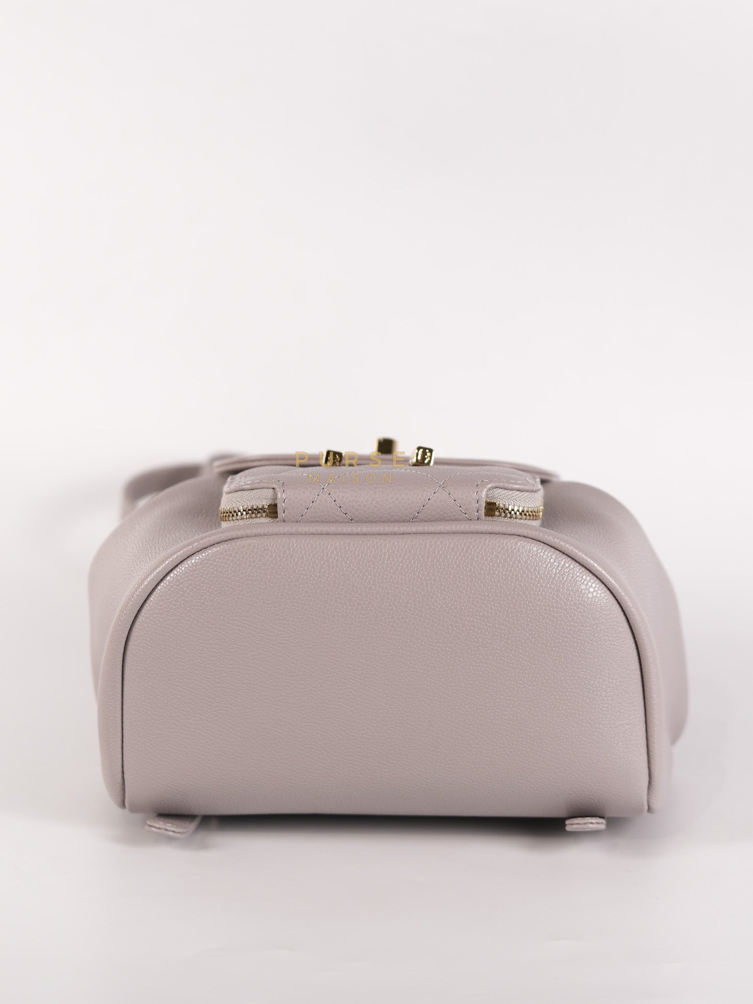 Business Affinity Backpack Gray Caviar Calfskin Leather (Microchip)