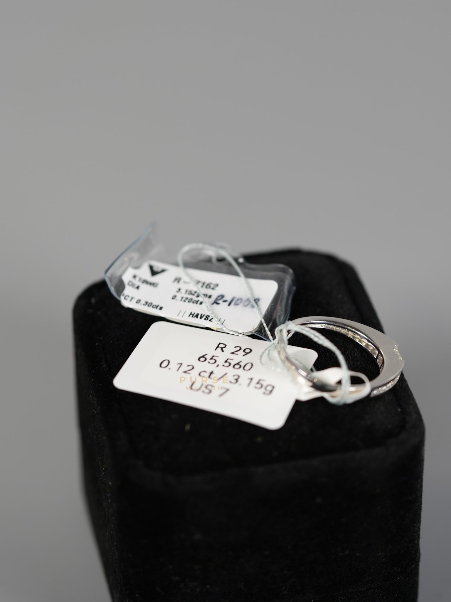 0.12 carats 3.15g Natural Diamond HK Setting Ring US Size 7 R29 | Purse Maison Luxury Bags Shop