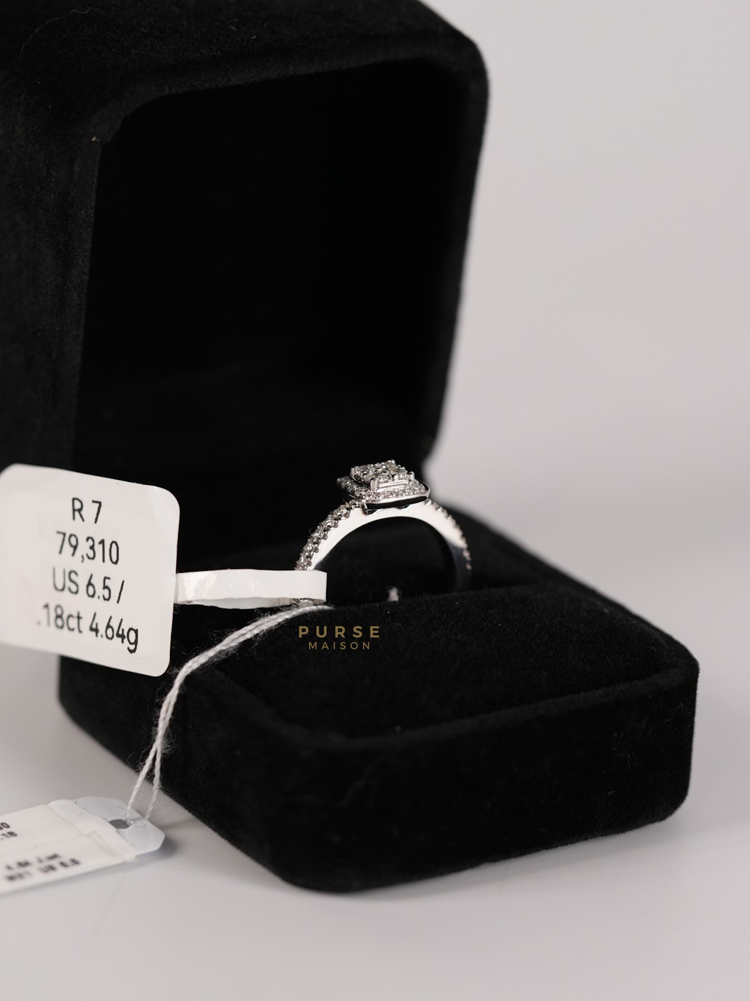 0.18 carat 4.64g Natural Diamond HK Setting Ring US Size 6.5 R7 | Purse Maison Luxury Bags Shop