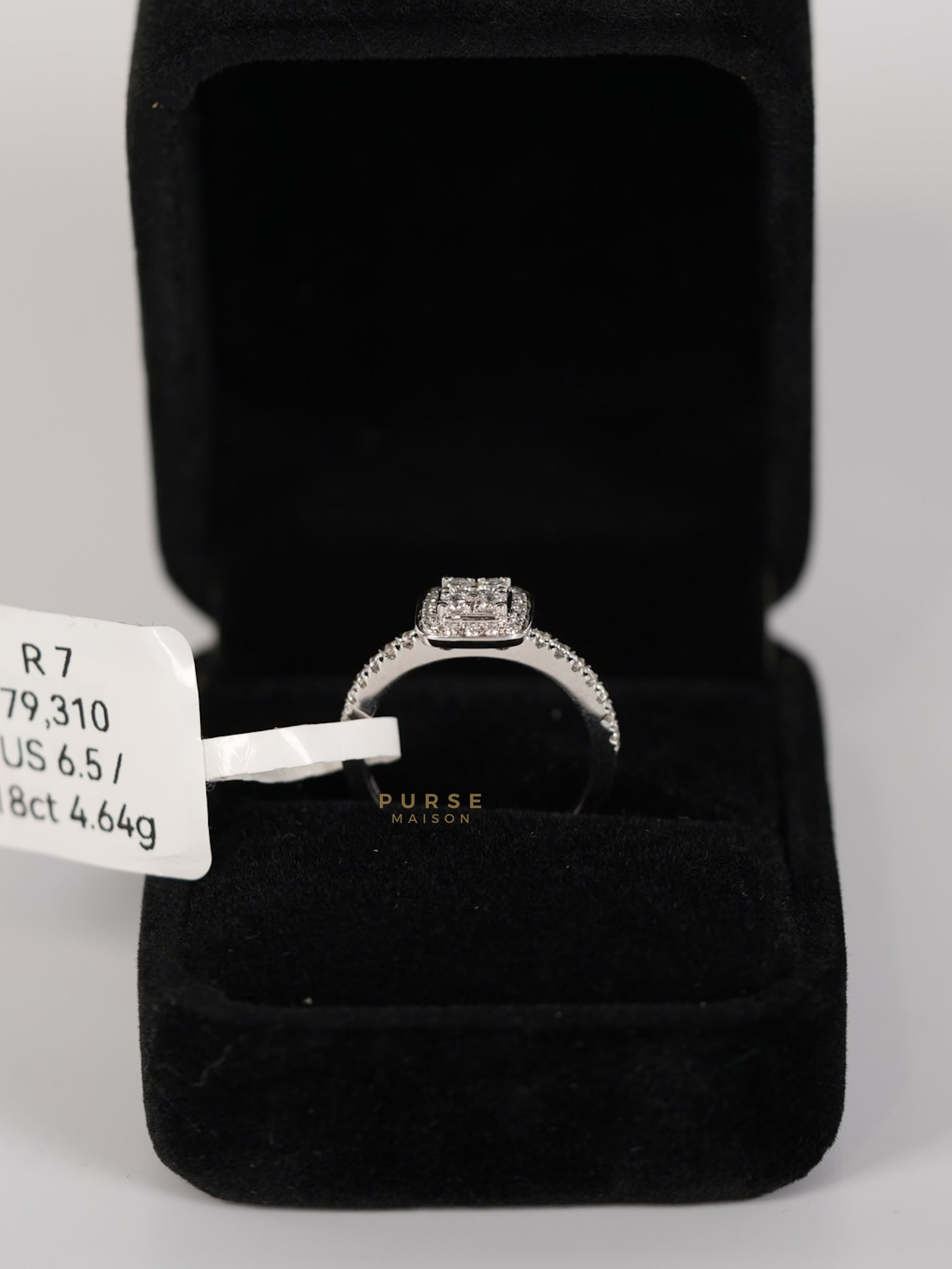 0.18 carat 4.64g Natural Diamond HK Setting Ring US Size 6.5 R7 | Purse Maison Luxury Bags Shop
