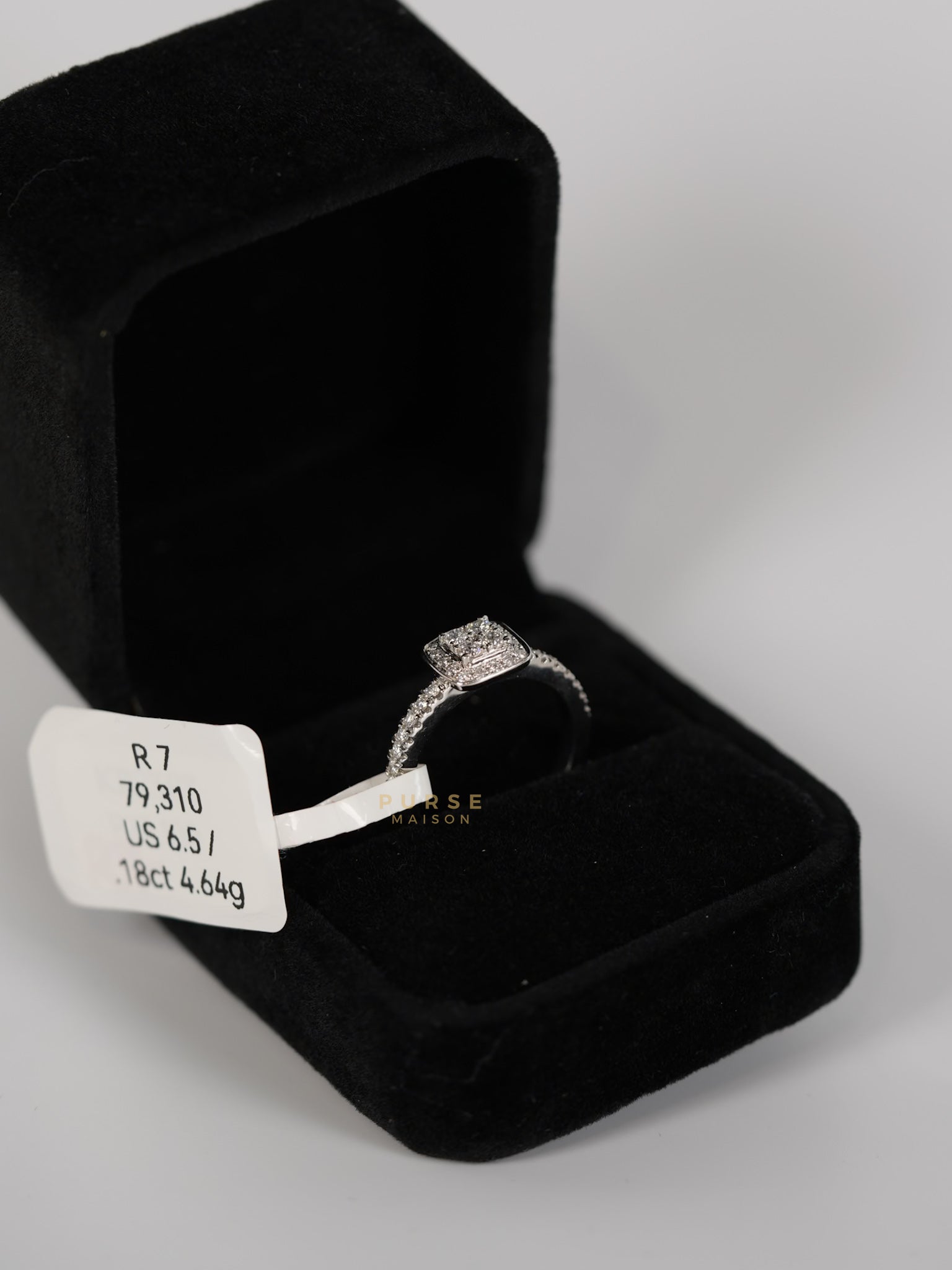 0.18 carat 4.64g Natural Diamond HK Setting Ring US Size 6.5 R7 | Purse Maison Luxury Bags Shop