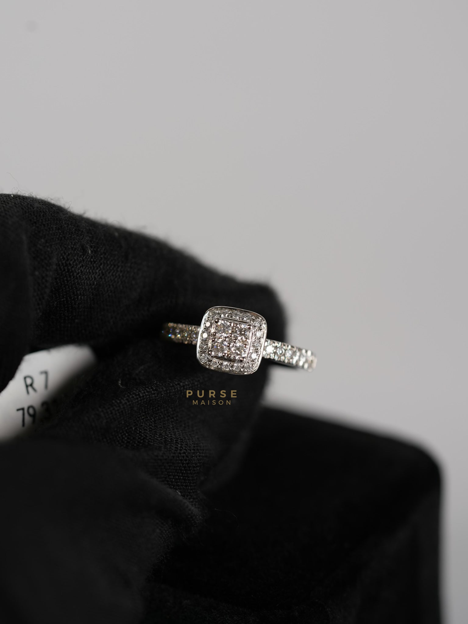 0.18 carat 4.64g Natural Diamond HK Setting Ring US Size 6.5 R7 | Purse Maison Luxury Bags Shop