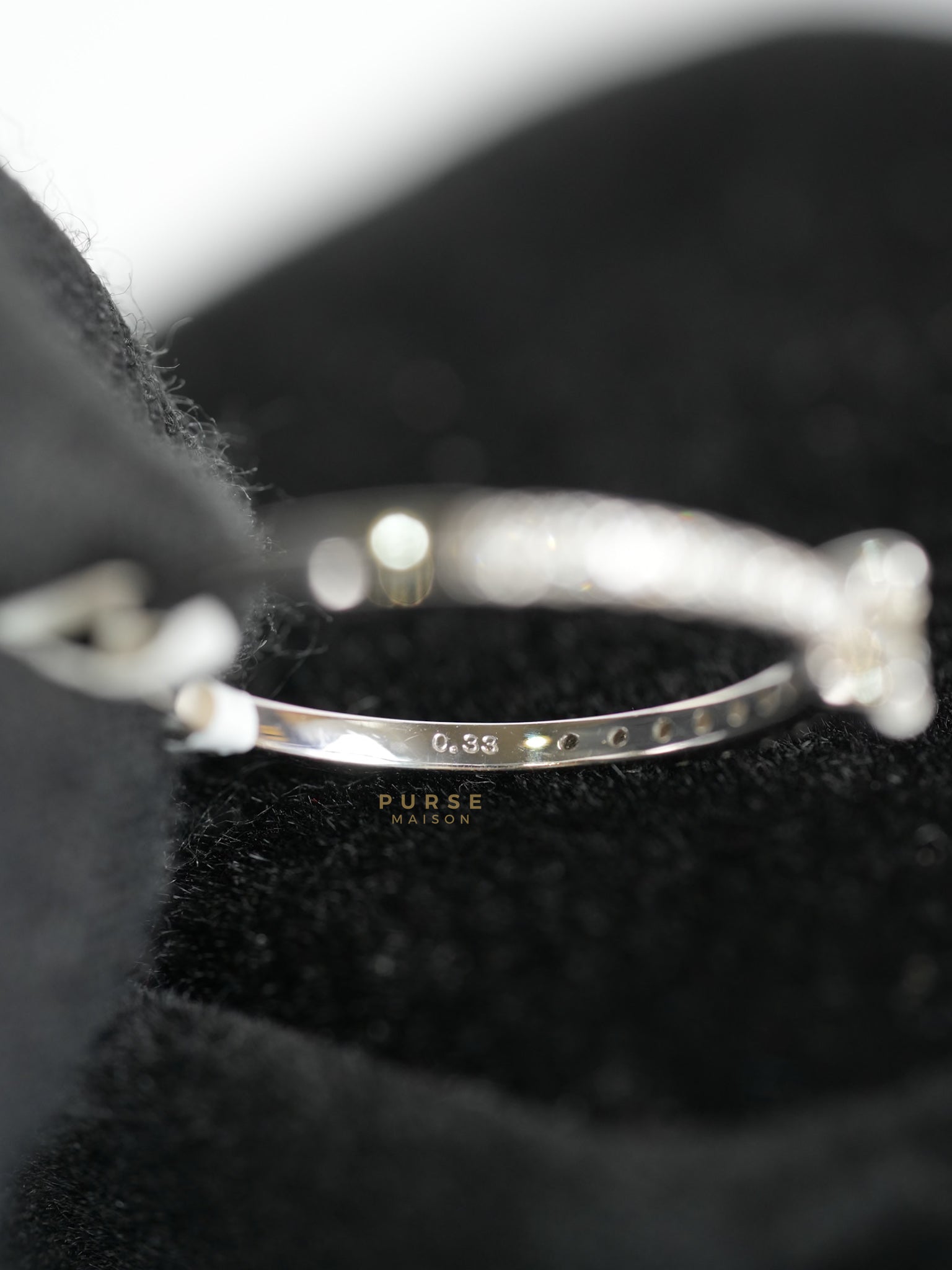 0.33 carats 1.53g Natural Diamond HK Setting Ring US Size 6.5 R17 | Purse Maison Luxury Bags Shop