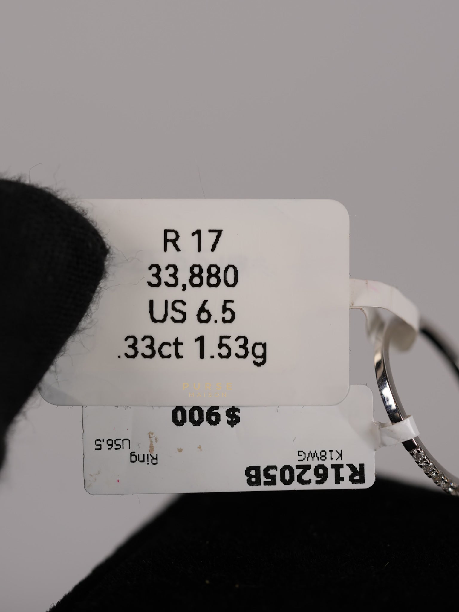 0.33 carats 1.53g Natural Diamond HK Setting Ring US Size 6.5 R17 | Purse Maison Luxury Bags Shop